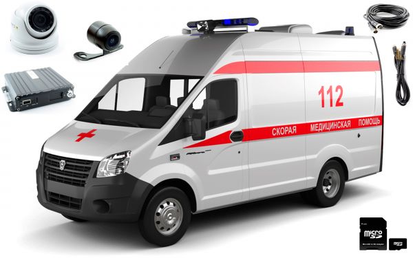 Комплект видеонаблюдения для автомобиля скорой помощи - Онлайн